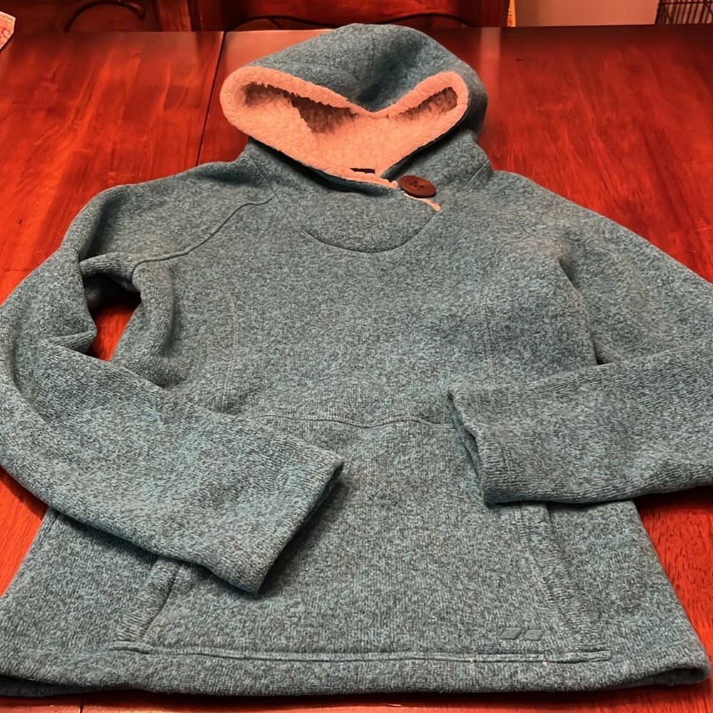 Köppen Blue Hooded Sweater Hoodie fleece lined size - Picture 3 of 8